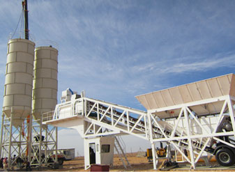 YHZS75 mobile concrete batching plant