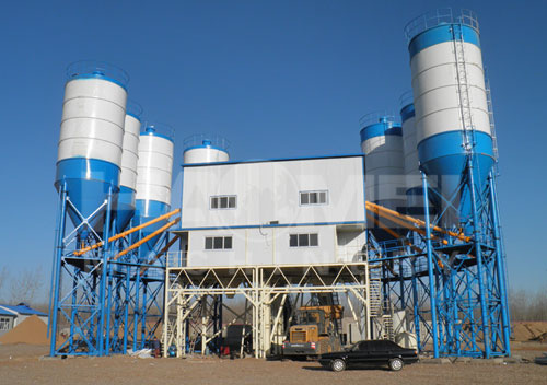 HZS180 Belt Conveyor Type Concrete Batching Plant