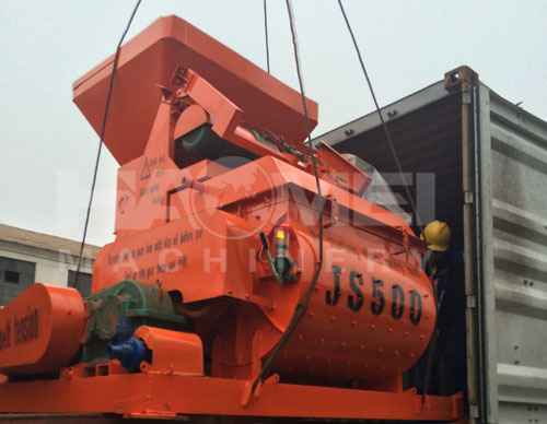 JS500/JS750 concrete mixers to the Philippines