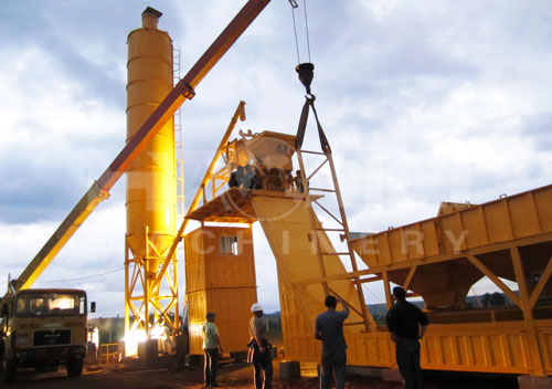 YHZS25 mobile concrete plant export to Paraguay