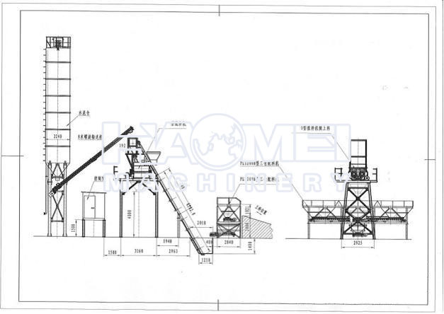 HZS75 Concrete Batching Plant Structure Chart