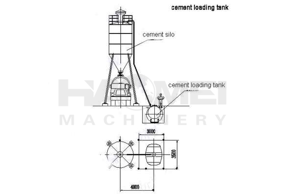 cement loading tank structure