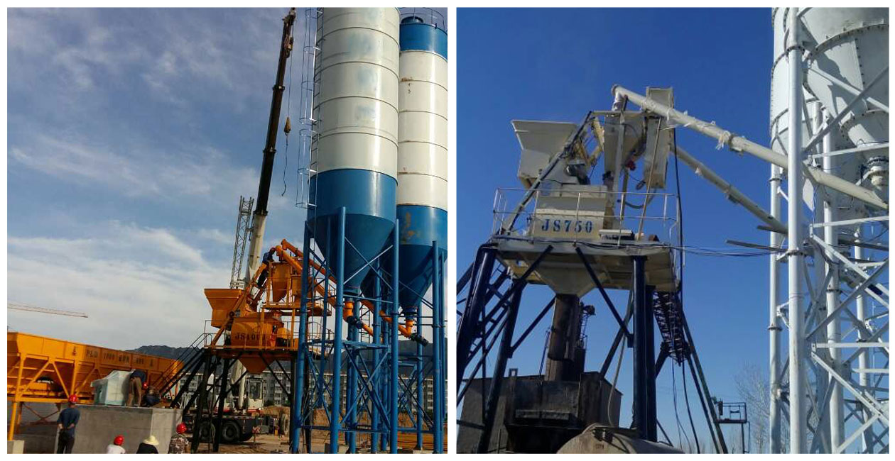 hzs35 stationary concrete batching plant