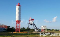 Hzs50 concrete batching plant installed in the Philippines 2018