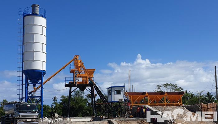 Hzs50 concrete batching plant in the philippines