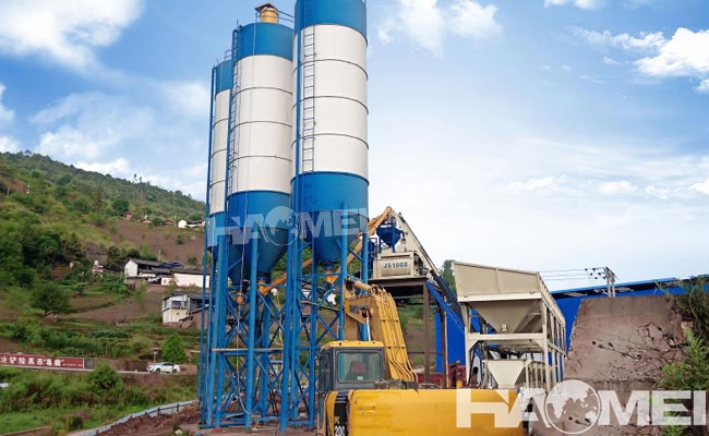 hzs concrete batching plant