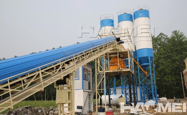 belt conveyor concrete batching plant price