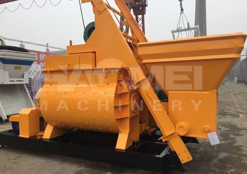 one set JS1500 twin-shaft concrete mixer in philippines