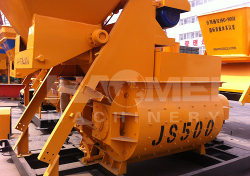 HZS25 concrete batching plant JS500 concrete mixer to Russia