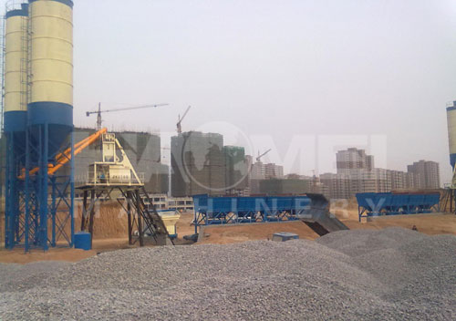 Concrete batch plant site selection