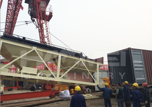 The success installation of HZS35 concrete batching plant in Philippines