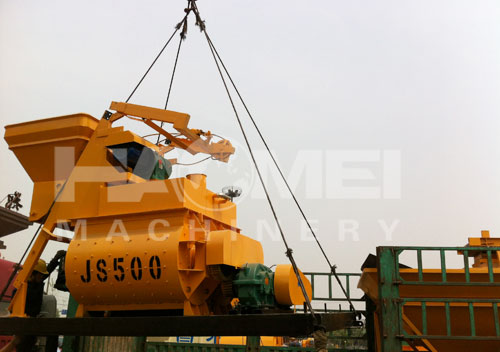 JS500 concrete mixer delivery to Algeria