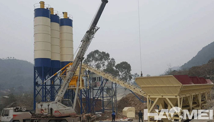 fixed concrete mixing plant